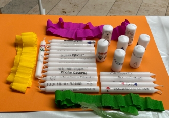 Osterverkauf am Elternsprechabend der Mittelschule